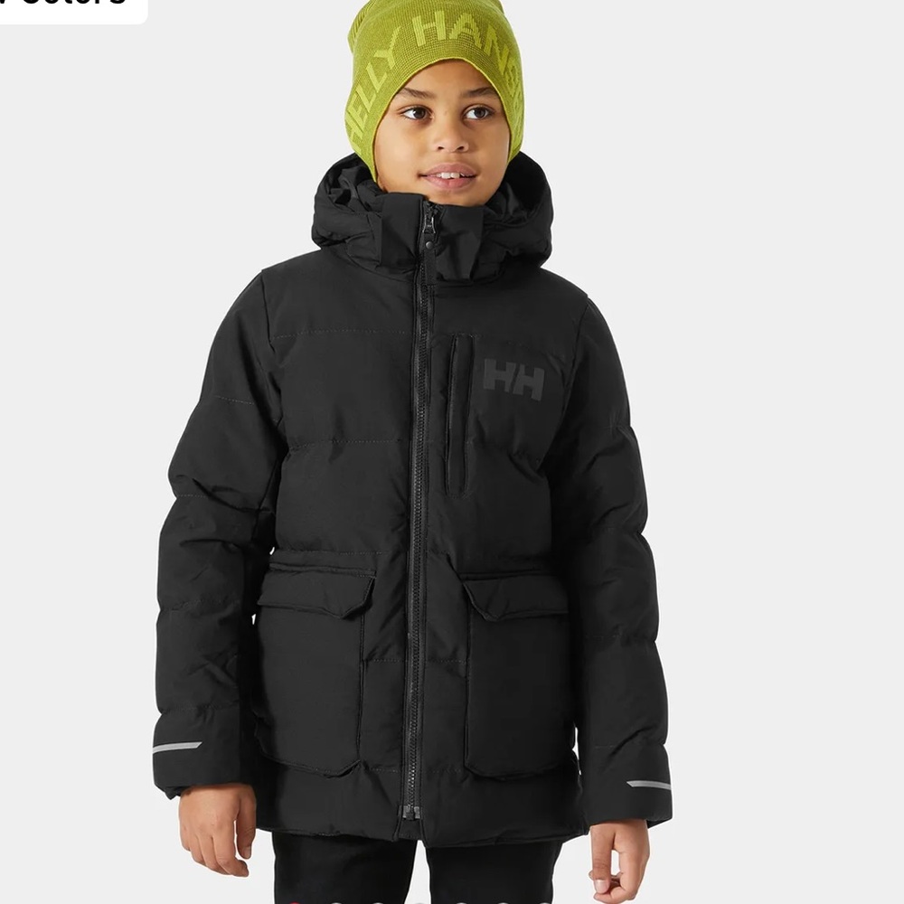 Helly Hansen Black Insulated Jacket Juniors’ Nord Puffy Parka